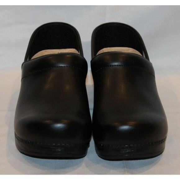 DANSKO MEN'S PROFESSIONAL SLIP-ON CLOGS ARCH SUPPORT 47 US 13.5-14 BLACK LEATHER - Picture 5 of 7